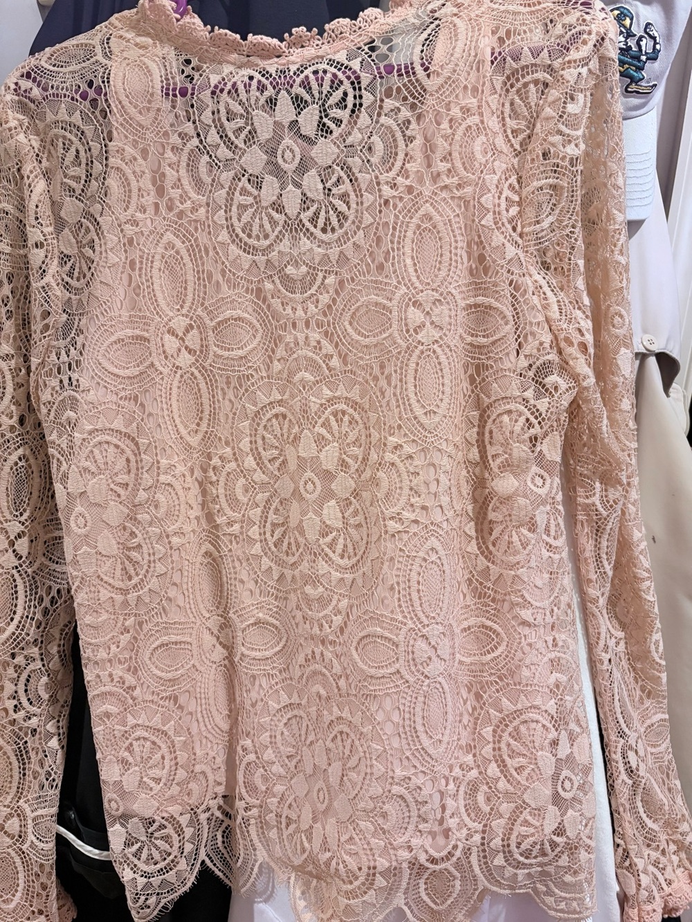 Light pink lace top